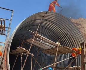 海北藏族自治州岷县钢波纹管施工案例